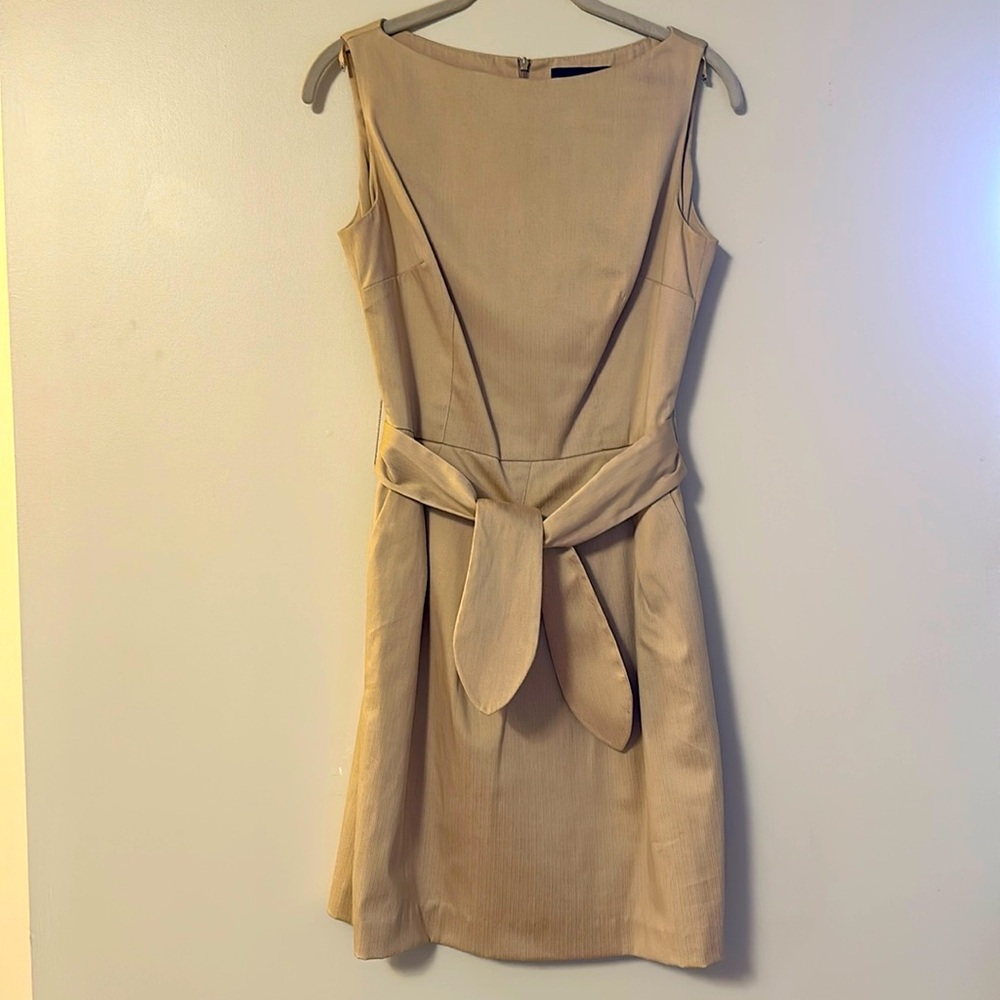 Sleeveless Belted Dress with Pockets